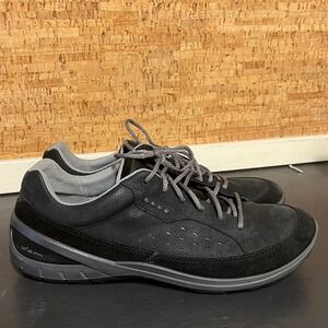 ECCO biom Black Leather Lace Up Comfort Sneakers Men‎ Size 10